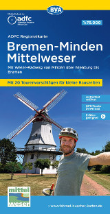 Fahrradkarte Bremen Minden Mittelweser ADFC Regionalkarte