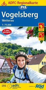 Fahrradkarte Vogelsberg ADFC Regionalkarte 2021