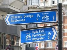 Radverkehr Schilder in London Network