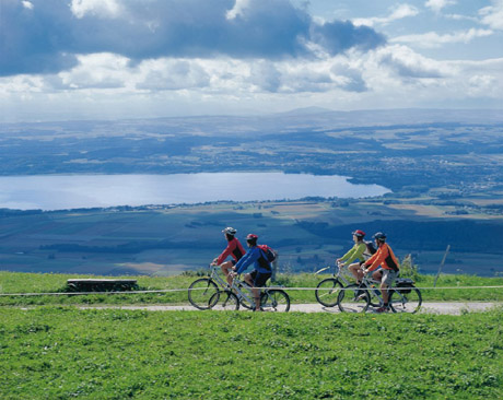 Schweiz Tourismus Radfahrer Impression