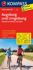 Fahrradkarte Augsburg und Umgebung Kompass 1:70000