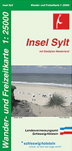 Freizeitkarte Radkarte Sylt Wanderkarte