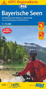 Fahrradkarte Bayerische Seen ADFC Regionalkarte 2021 Coverbild
