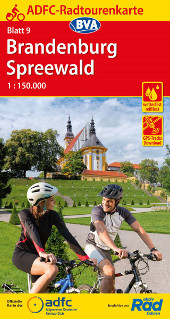 Fahrradkarte Brandenburg Spreewald ADFC Radtourenkarte Coverbild 2022