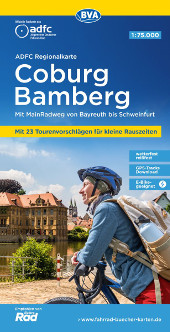 Fahrradkarte Coburg Bamberg ADFC Regionalkarte Coverbild 2023