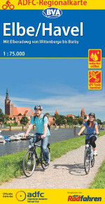 Fahrradkarte Elbe Havel ADFC Reghionalkarte 2021