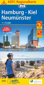 Fahrradkarte Hamburg Kiel Neumünster ADFC Regionalkarte 2021