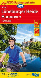 Fahrradkarte Lüneburger Heide Hannover ADFC Radtourenkarte Coverbild 2022