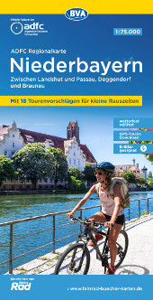 Fahrradkarte Niederbayern ADFC Regionalkarte Passau Landshut