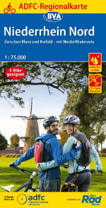 Fahrradkarte Niederrhein Nord ADFC Regionalkarte 2021