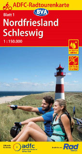 Coverbild der Radtourenkarte Nordfriesland Schleswig ADFC
