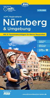 Fahrradkarte Nürnberg und Umgebung ADFC Regionalkarte Coverbild 2022