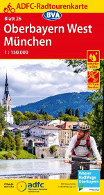 Oberbayern West Muenchen ADFC Radtourenkarte 2021