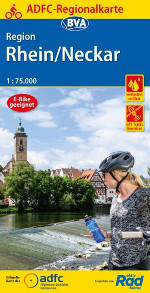 Fahrradkart Rhein Neckar ADFC Regionalkarte 2021