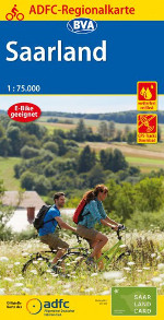 Fahrradkarte Saarland ADFC Regionalkarte 2021