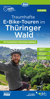 Fahrradkarte Thüringer Wald ADFC Regionalkarte Coverbold 2023