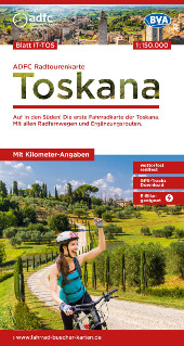 Toskana Fahrradkarte des ADFC Coverbild 2024