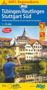 Fahrradkarte Tübingen Reutlingen Stuttgart Süd ADFC regionalkarte 2021