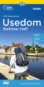 Usedom Stettiner Haff Fahrradkarte ADFC regional Cover 2021