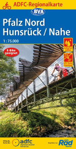 Fahrradkarte Pfalz Nord Hunsrück Nahe ADFC Regionalkarte Cover 2020