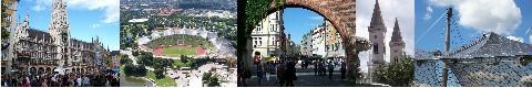 Bilderzeile mit Motiven aus München bei fahrradtouren.de