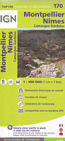 Cover der Karte IGN Montpellier Nimes aus der Reihe TOP 100