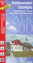 Radwanderkarte Pfaffenwinkel Bayern ATK 100